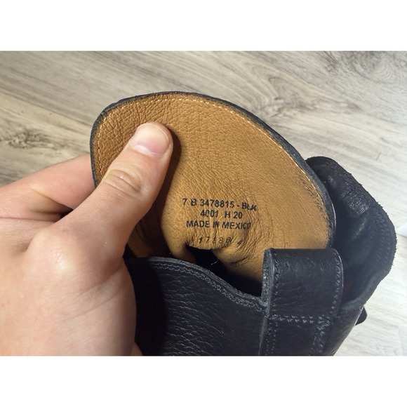 Frye Natalie Lace Up Moto Engineer Combat Boots Black Leather Women's 7 B - Picture 8 of 8